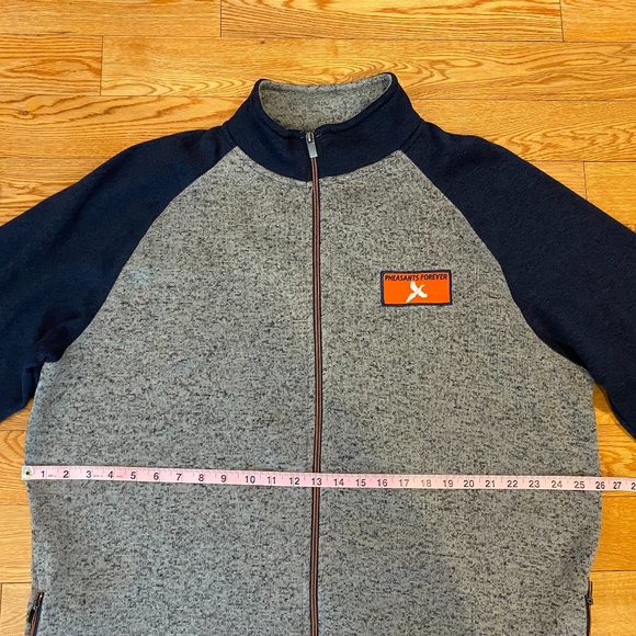 Pheasants Forever Men’s XXL Long Sleeve Full Zip Sweater Mock Neck Sweatshirt - Picture 5 of 11